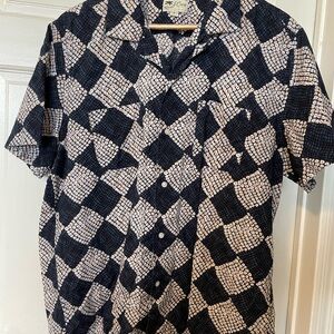 J. Crew Black and White Casual Button Down Shirt